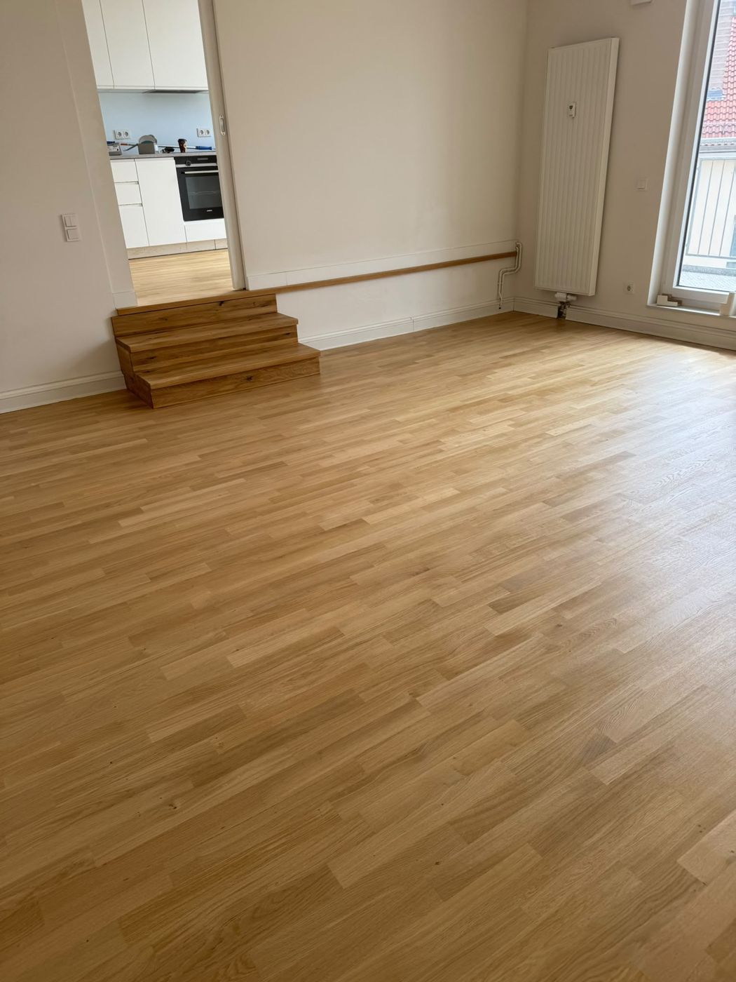 Three-strip parquet sealed with Pallmann Pall-X 94 semi-matt